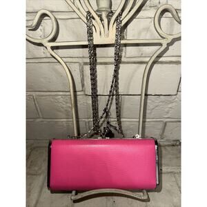 Bijoux Terner Pink Kisslock Party Chain Evening Clutch Shoulder Bag NWT